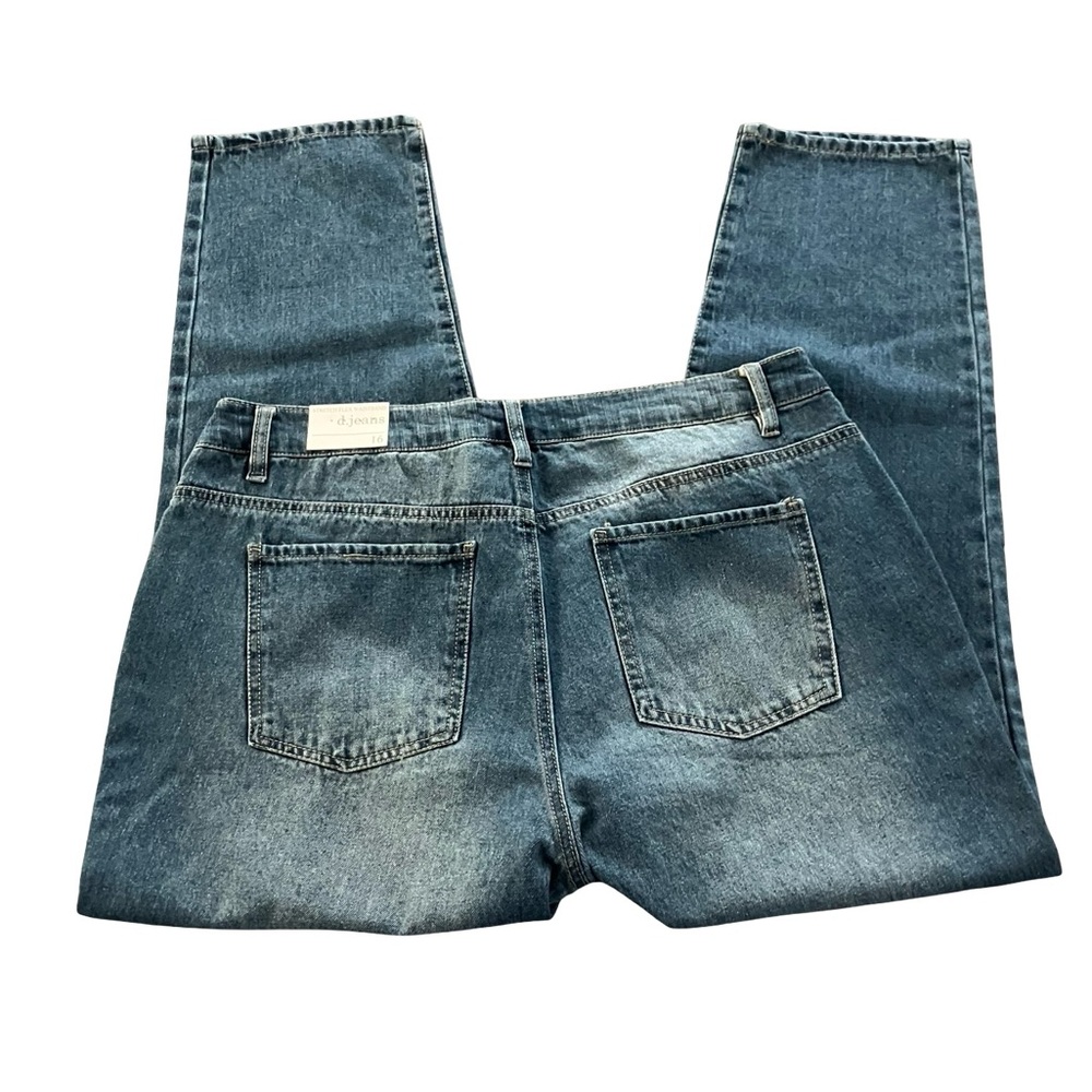 D.Jeans Blue Jeans Stretch Flex Waistband Straight Leg Women’s New Tag Size 16
